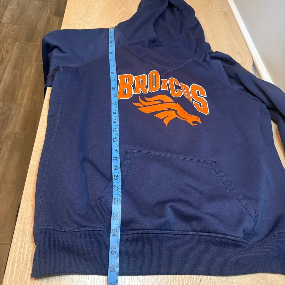 Nike‎ Therma-FIT Denver Broncos NFL Hoodie Navy Blue Womens XXL Sweatshirt